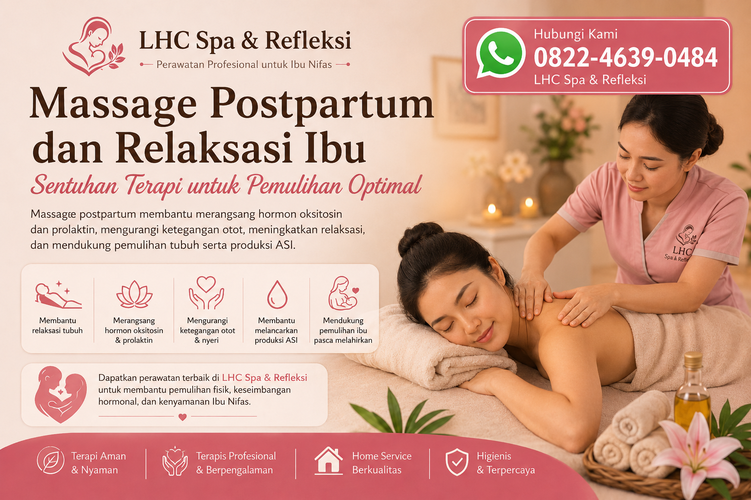 Massage postpartum dan relaksasi ibu