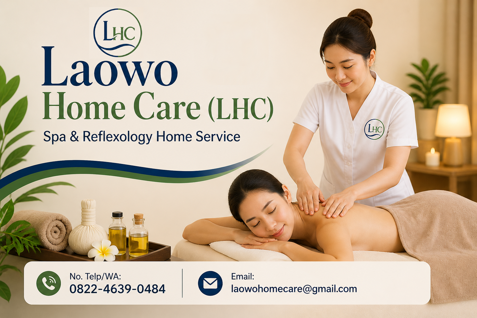 Layanan Spa dan Reflexology Laowo Home Care dengan therapist profesional di rumah